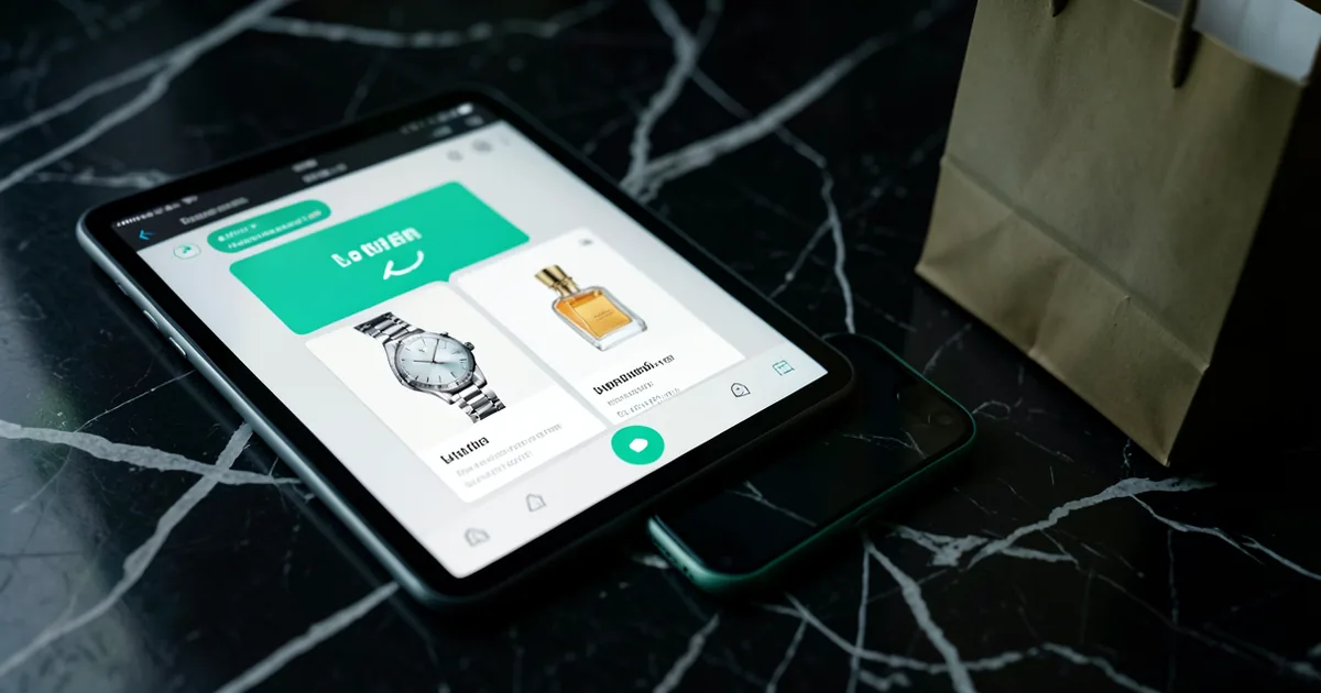 E-commerce website with an AI agent providing product recommendations in a chat conversation