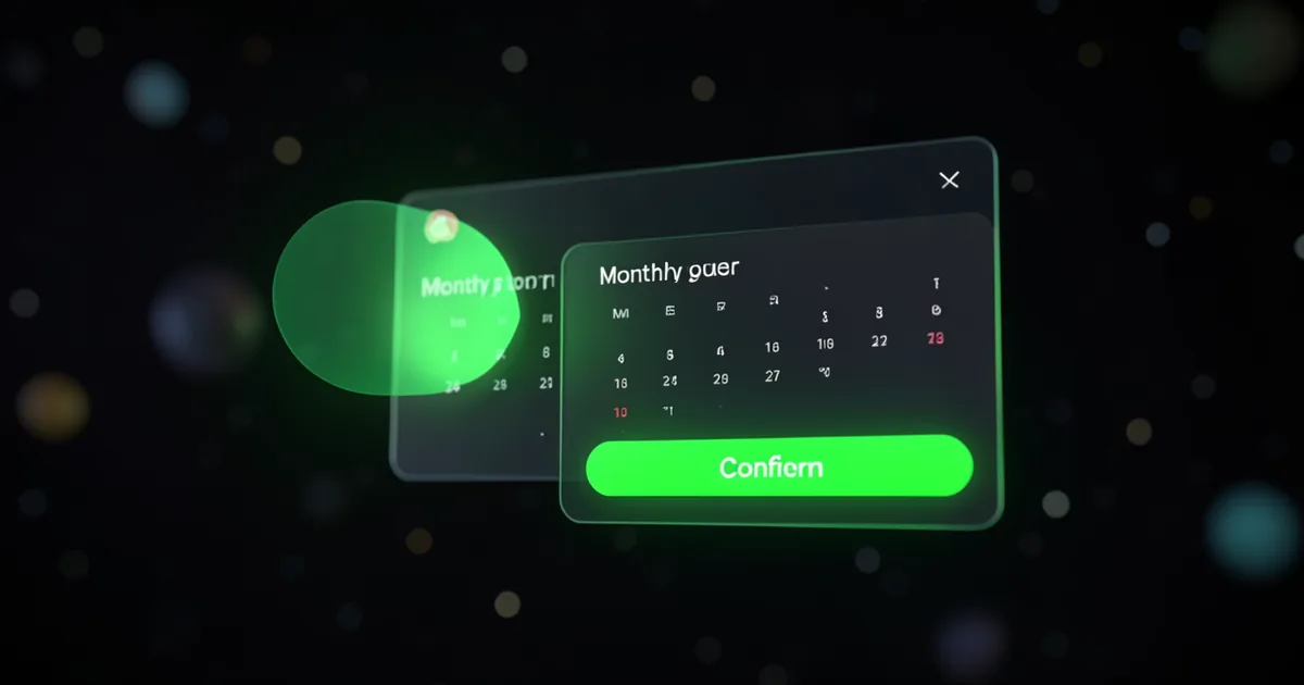 AI agent executing an agentic action with an inline booking card in the chat interface