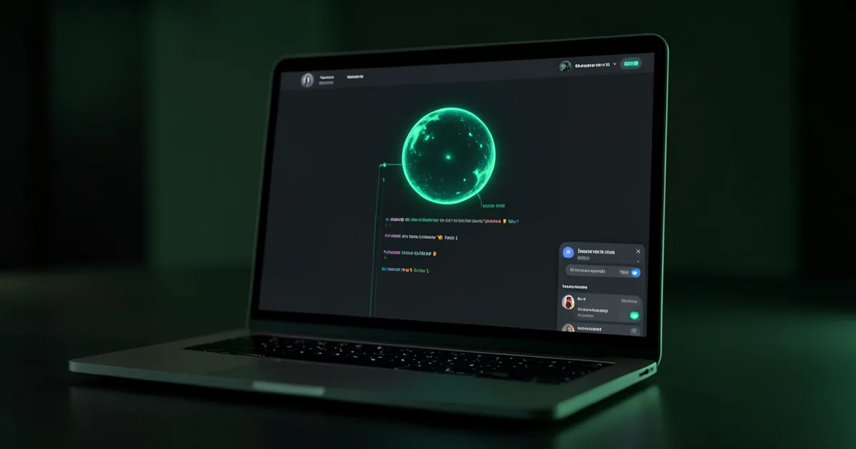 kaag.ai chat widget showing a streaming AI response with dark mode enabled