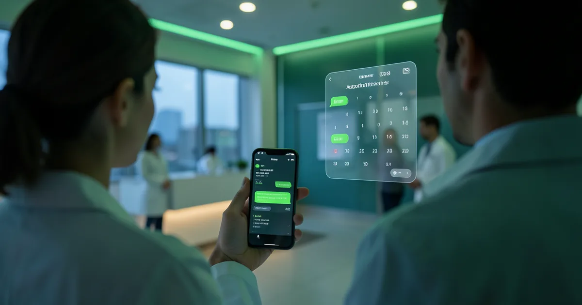 AI agent answering patient questions on a hospital website